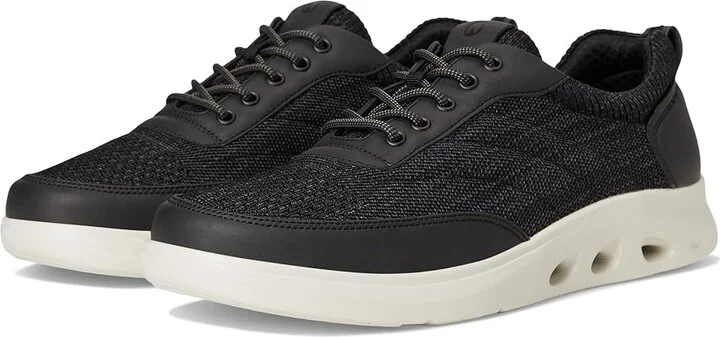 Nunn Bush Ponte Knit Moc Toe Sneakers Hybrid Oxford Casual Lightweight Athletic Style Lace Up Men's Shoes Black : 12 M (D), Leather