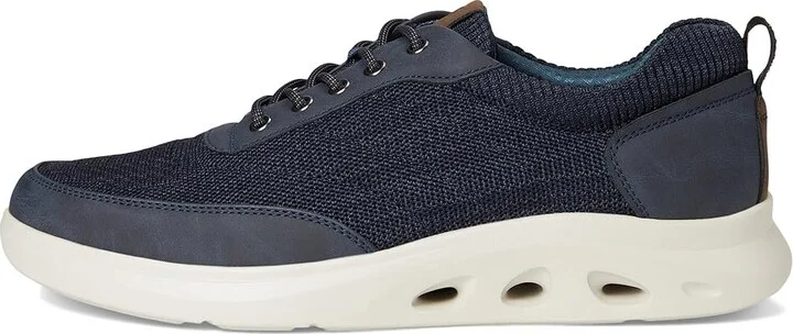 Nunn Bush Ponte Knit Moc Toe Sneakers Hybrid Oxford Casual Lightweight Athletic Style Lace Up Men's Shoes Navy : 10 M (D), Leather - Image 6