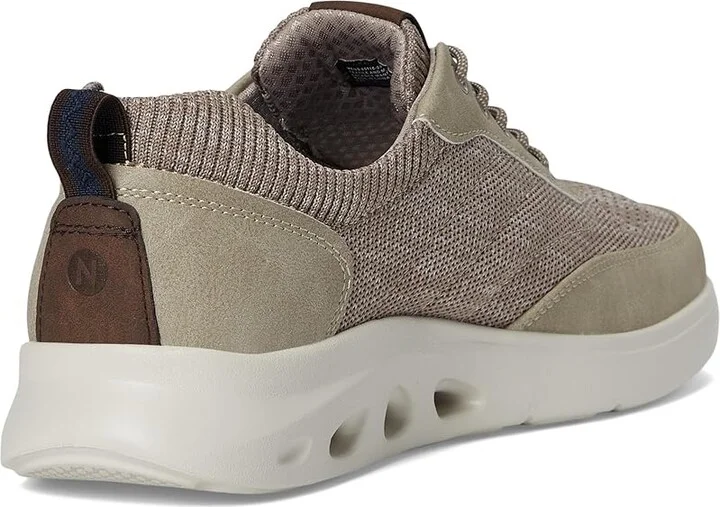 Nunn Bush Ponte Knit Moc Toe Sneakers Hybrid Oxford Casual Lightweight Athletic Style Lace Up Men's Shoes Taupe : 10.5 M (D), Leather - Image 4