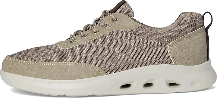 Nunn Bush Ponte Knit Moc Toe Sneakers Hybrid Oxford Casual Lightweight Athletic Style Lace Up Men's Shoes Taupe : 10.5 M (D), Leather - Image 6