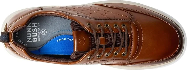 Nunn Bush Ponte Moc Toe Sneakers Hybrid Oxford Dress Casual Lightweight Athletic Style Lace Up Men's Shoes Cognac : 8 M (D), Leather - Image 2