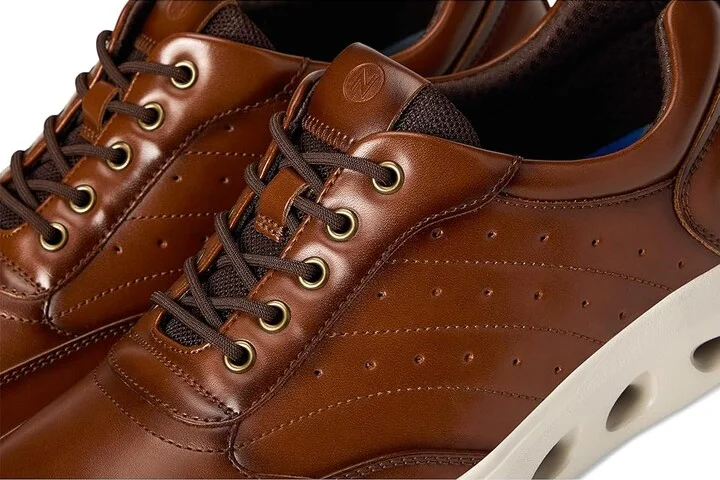 Nunn Bush Ponte Moc Toe Sneakers Hybrid Oxford Dress Casual Lightweight Athletic Style Lace Up Men's Shoes Cognac : 8 M (D), Leather - Image 7