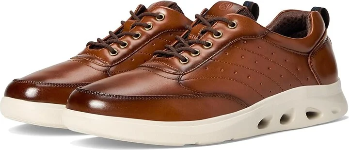 Nunn Bush Ponte Moc Toe Sneakers Hybrid Oxford Dress Casual Lightweight Athletic Style Lace Up Men's Shoes Cognac : 8 M (D), Leather
