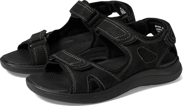 Nunn Bush Rio Vista 3-Strap River Sandal Men's Sandals Black : 7 M (D), Leather