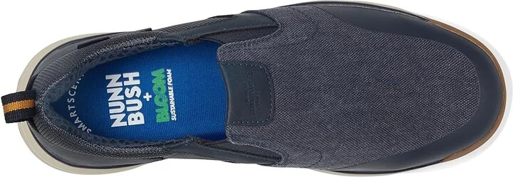 Nunn Bush Sedona Canvas Moccasin Toe Slip-On Comfortable Lightweight Loafer With Memory Foam Men's Lace-up Boots Navy : 9.5 W (EE) - Image 2