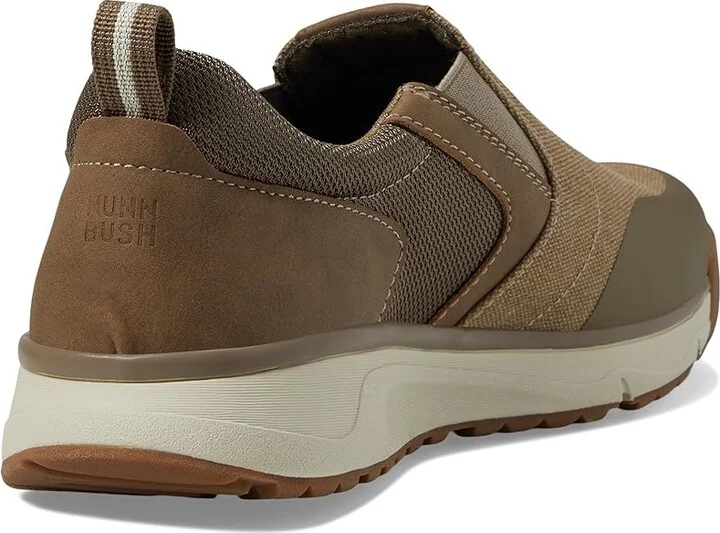 Nunn Bush Sedona Canvas Moccasin Toe Slip-On Comfortable Lightweight Loafer With Memory Foam Men's Lace-up Boots Stone : 9 W (EE) - Image 4