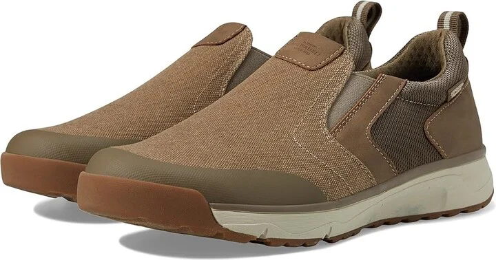 Nunn Bush Sedona Canvas Moccasin Toe Slip-On Comfortable Lightweight Loafer With Memory Foam Men's Lace-up Boots Stone : 9 W (EE)