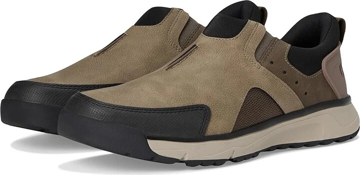 Nunn Bush Sedona Moccasin Toe Slip-On Easy-On Easy-Off Rugged Casual Loafer Men's Shoes Tan : 10.5 W (EE), Faux Leather