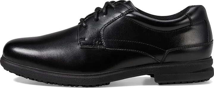 Nunn Bush Sherman Slip Resistant Plain Toe Oxford Men's Lace up casual Shoes Black : 7 M (D), Synthetic - Image 7