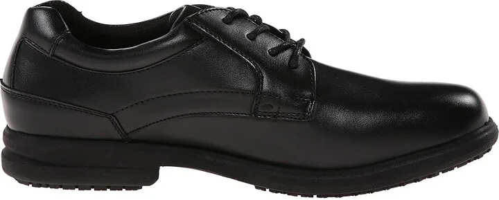 Nunn Bush Sherman Slip Resistant Plain Toe Oxford Men's Lace up casual Shoes Black : 7 M (D), Synthetic - Image 8