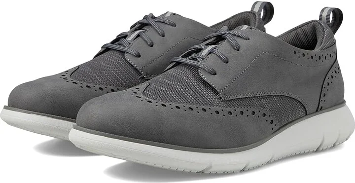 Nunn Bush Stance Knit Wing Tip Oxford Lightweight Lace-Up Men's Lace-up Boots Gray : 9 M (D), Lace/Rubber