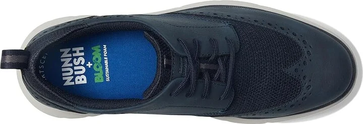 Nunn Bush Stance Knit Wing Tip Oxford Lightweight Lace-Up Men's Lace-up Boots Navy : 8.5 M (D), Lace/Rubber - Image 2