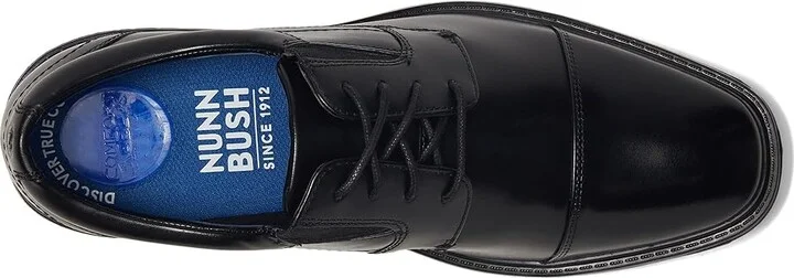 Nunn Bush Stark Cap Toe Oxford Leather Business Formal Derby Dress Casual Lace-Up Men's Lace Up Wing Tip Shoes Black : 11 M (D) - Image 2