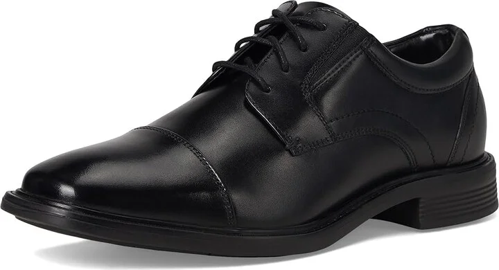 Nunn Bush Stark Cap Toe Oxford Leather Business Formal Derby Dress Casual Lace-Up Men's Lace Up Wing Tip Shoes Black : 11 M (D) - Image 5