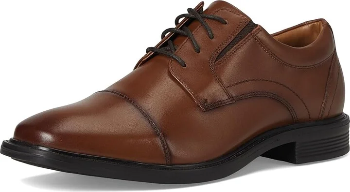 Nunn Bush Stark Cap Toe Oxford Leather Business Formal Derby Dress Casual Lace-Up Men's Lace Up Wing Tip Shoes Cognac : 9 M (D) - Image 5