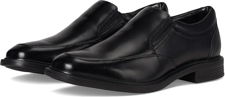 Nunn Bush Stark Moccasin Toe Slip-On Leather Dress Casual Business Formal Loafer Men's Lace Up Wing Tip Shoes Black : 9.5 M (D)