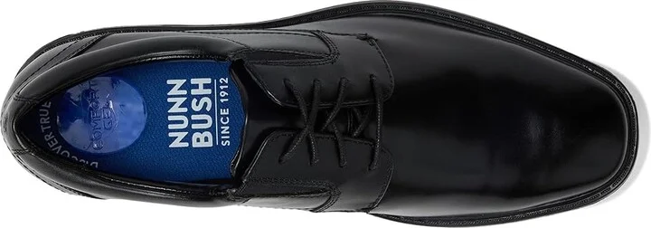 Nunn Bush Stark Plain Toe Oxford Leather Business Formal Derby Dress Casual Lace-Up Men's Lace Up Wing Tip Shoes Black : 9.5 M (D) - Image 2