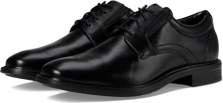 Nunn Bush Stark Plain Toe Oxford Leather Business Formal Derby Dress Casual Lace-Up Men's Lace Up Wing Tip Shoes Black : 9.5 M (D)