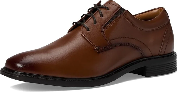 Nunn Bush Stark Plain Toe Oxford Leather Business Formal Derby Dress Casual Lace-Up Men's Lace Up Wing Tip Shoes Cognac : 9.5 M (D) - Image 5