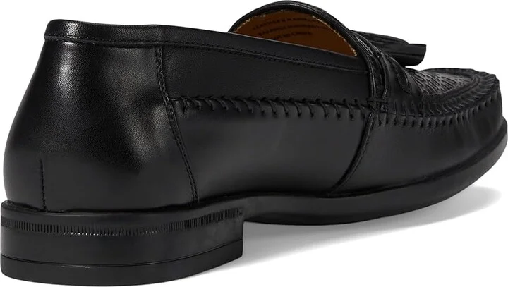 Nunn Bush Strafford Woven Moc Toe Loafer Men's Slip on Shoes Black : 7.5 M (D), Leather - Image 5
