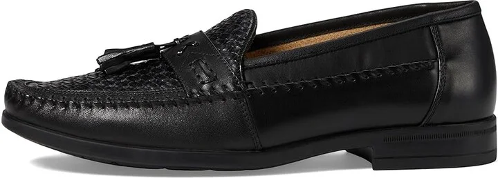 Nunn Bush Strafford Woven Moc Toe Loafer Men's Slip on Shoes Black : 7.5 M (D), Leather - Image 7