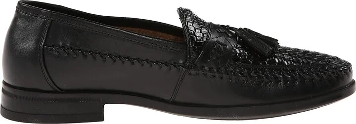 Nunn Bush Strafford Woven Moc Toe Loafer Men's Slip on Shoes Black : 7.5 M (D), Leather - Image 8