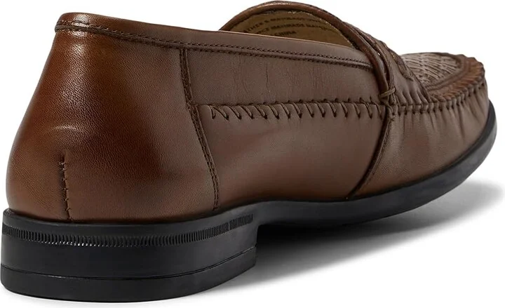 Nunn Bush Strafford Woven Moc Toe Loafer Men's Slip on Shoes Cognac : 7.5 M (D), Leather - Image 5