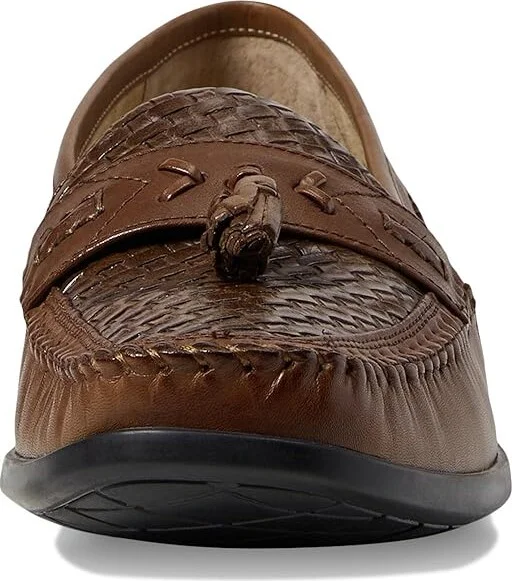Nunn Bush Strafford Woven Moc Toe Loafer Men's Slip on Shoes Cognac : 7.5 M (D), Leather - Image 6