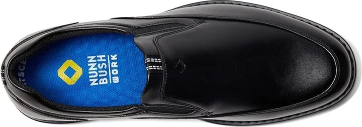 Nunn Bush Wade Work Moc Toe Slip-On Men's Shoes Black : 7 M (D), Synthetic - Image 2