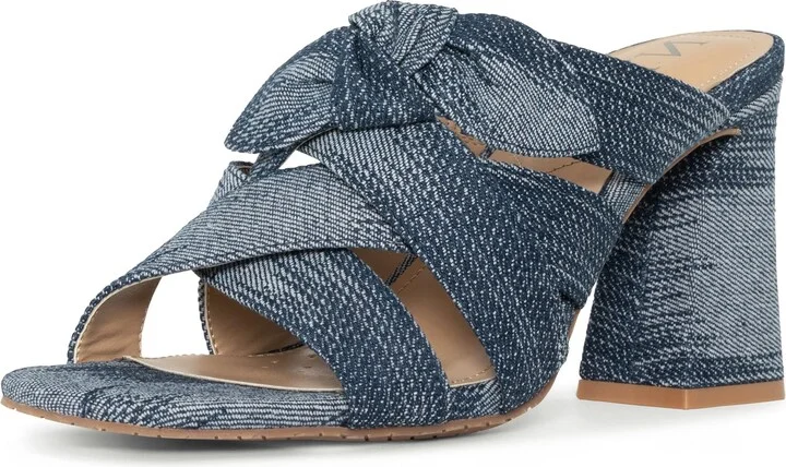 NYDJ Women's Loreri Denim Flared Block Heel