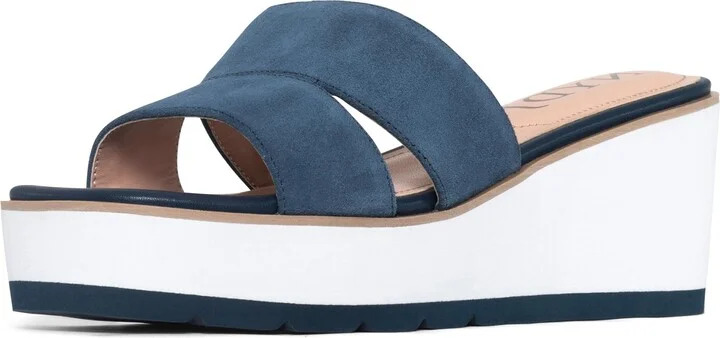 NYDJ Women's Raizy Suede Wedge Sandal