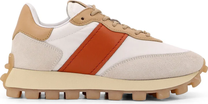 Nylon And Suede Sneakers