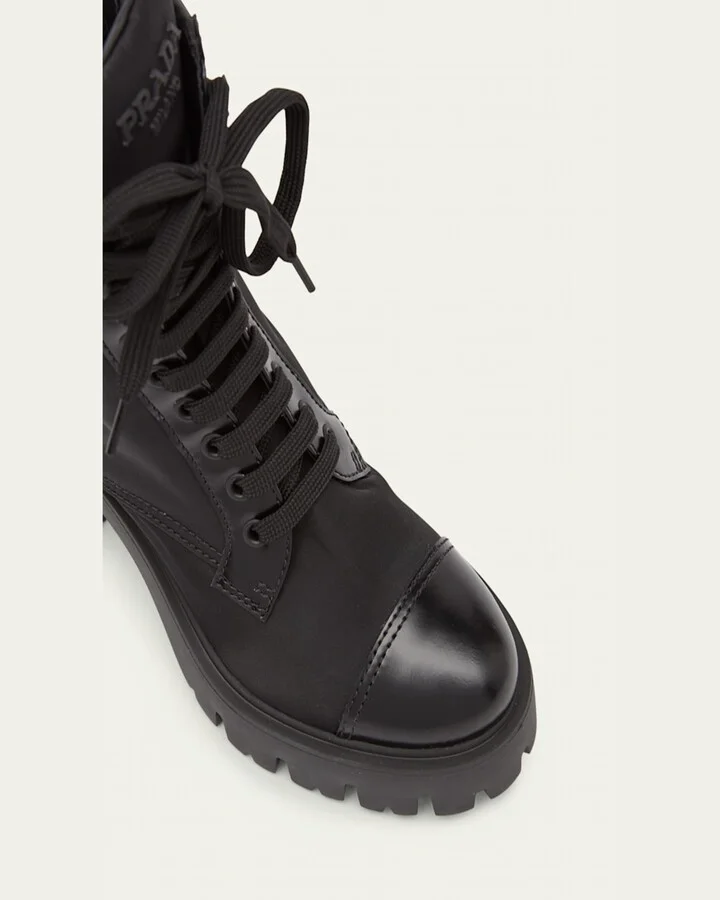 Nylon Lace-Up Combat Boots - Image 3