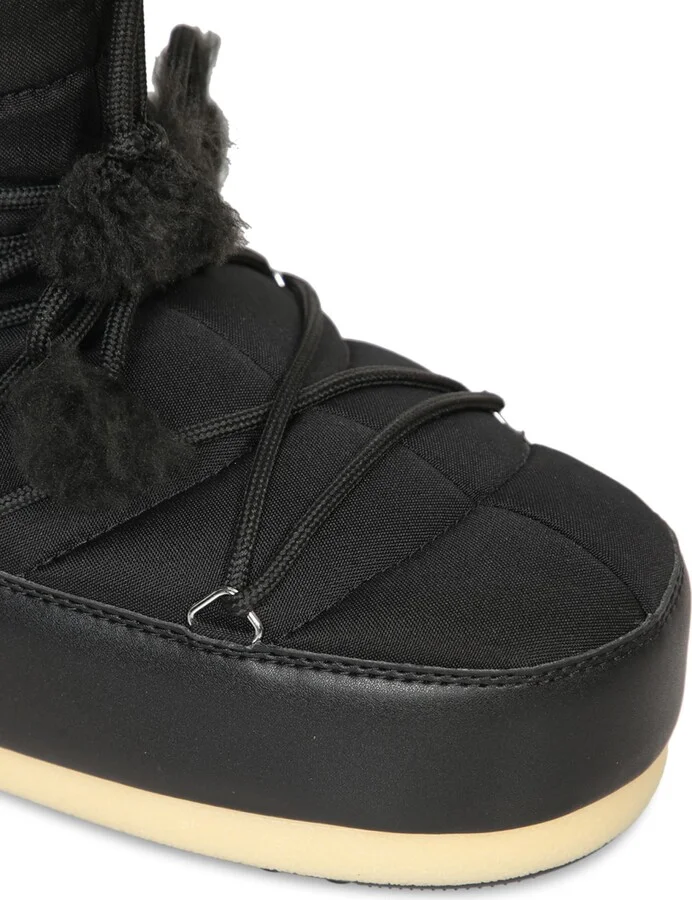 Nylon Logo Black Ankle Boots - Image 4