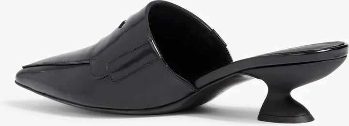 Nyta glossed-leather mules - Image 3
