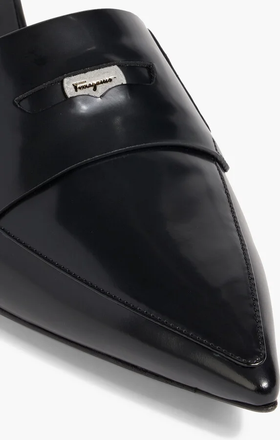 Nyta glossed-leather mules - Image 4