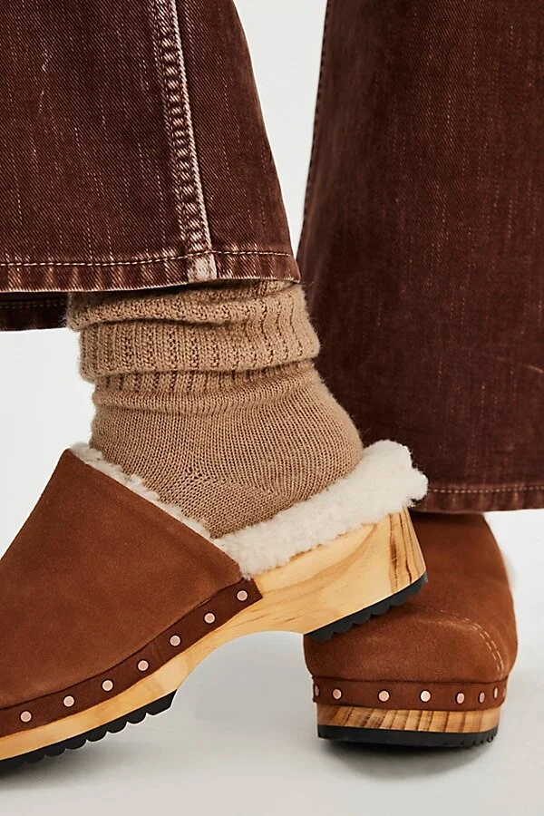Oak Suede Cozy Clog Mules - Image 4