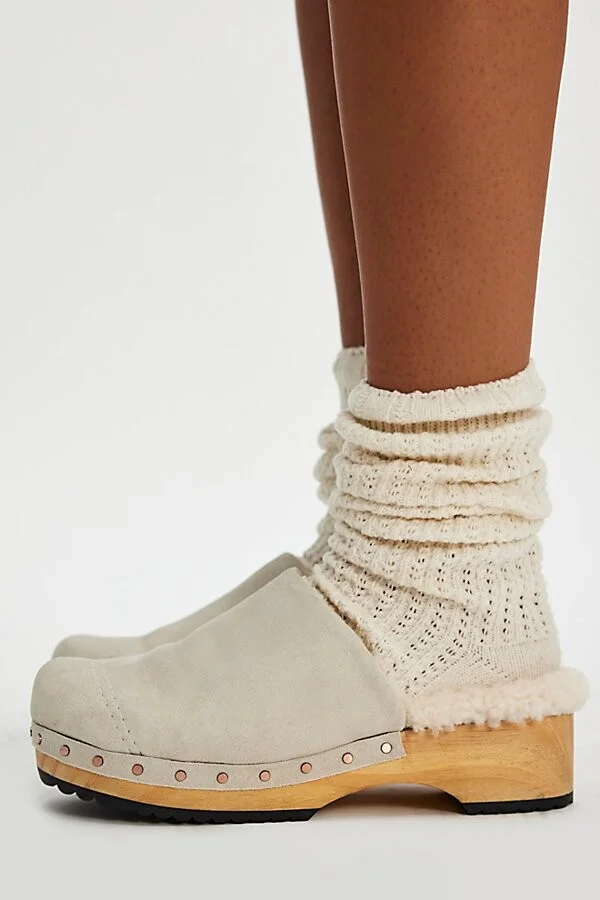 Oak Suede Cozy Clog Mules - Image 2