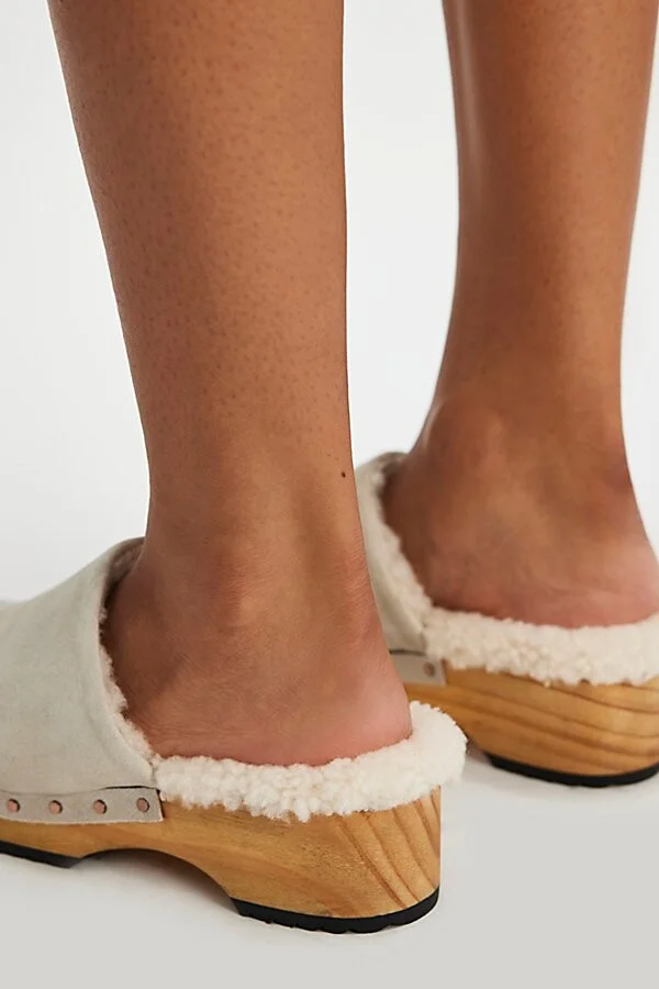 Oak Suede Cozy Clog Mules - Image 4