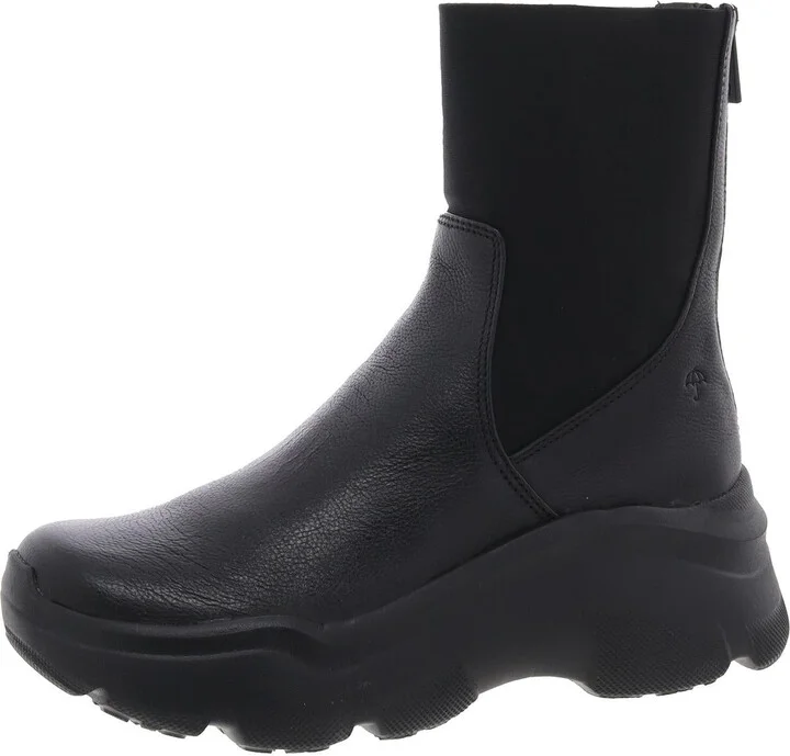 Oaklee Womens Water Resistant Leather Ankle Boots