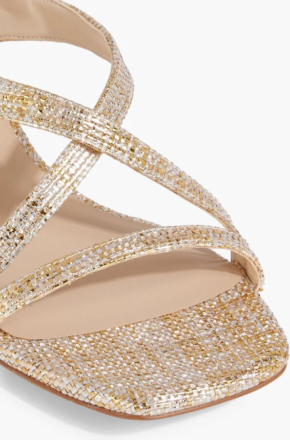 Oasis 50 metallic woven slingback sandals - Image 4