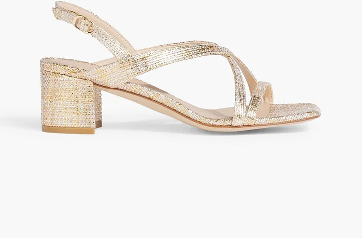 Oasis 50 metallic woven slingback sandals