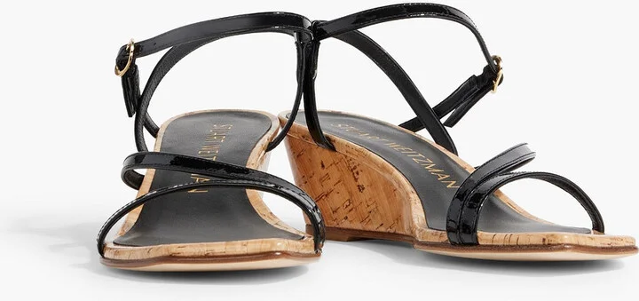 Oasis 50 patent-leather wedge sandals - Image 2