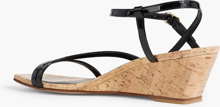 Oasis 50 patent-leather wedge sandals - Image 3