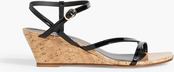 Oasis 50 patent-leather wedge sandals