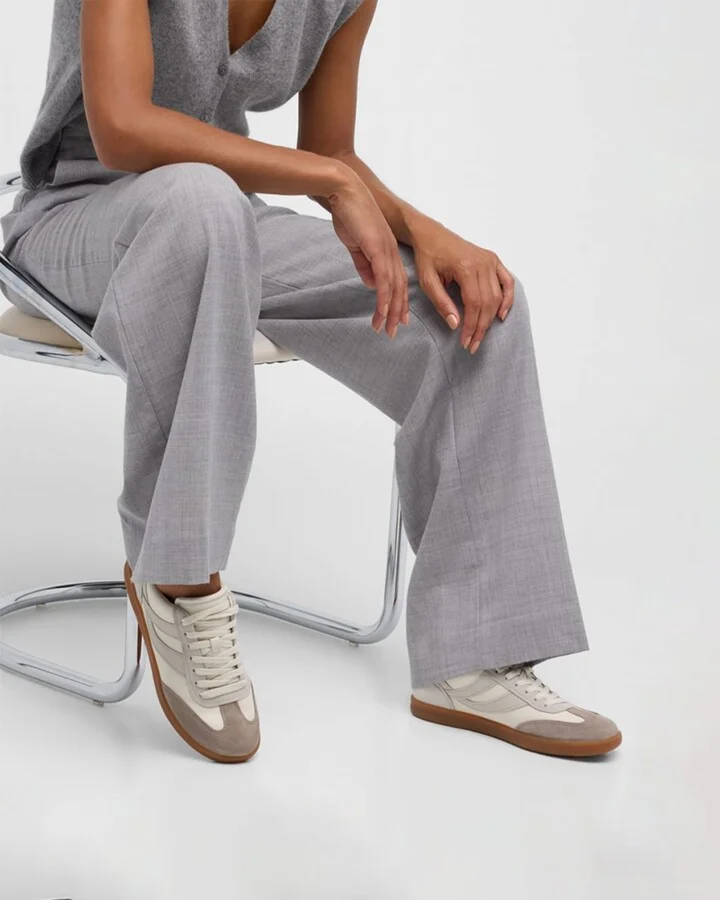 Oasis Mixed Leather Retro Sneakers - Image 2