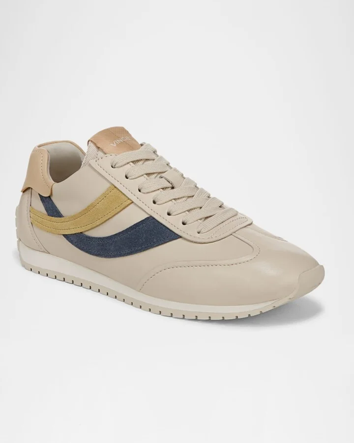 Oasis Mixed Leather Retro Sneakers - Image 3