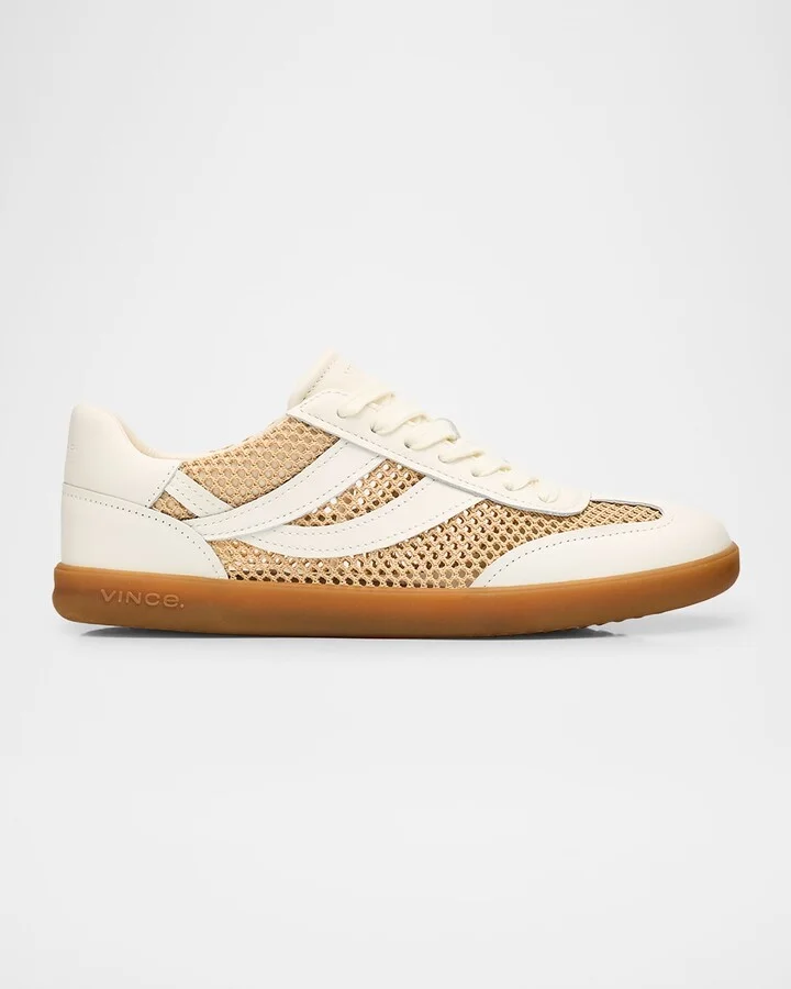 Oasis Net Leather Low-Top Sneakers
