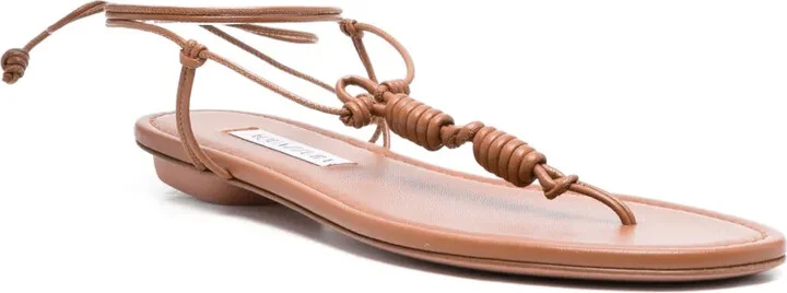 Oaxaca knotted leather flat sandals - Image 2