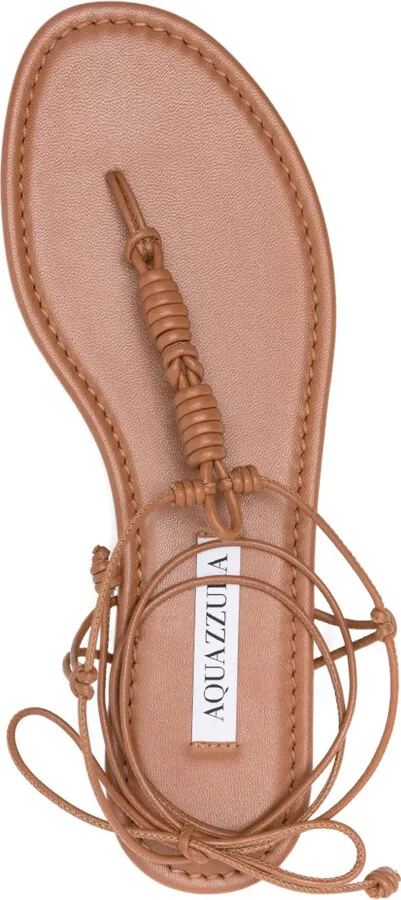 Oaxaca knotted leather flat sandals - Image 4